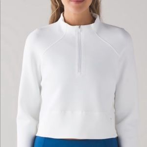 LuluLemon cropped white pullover